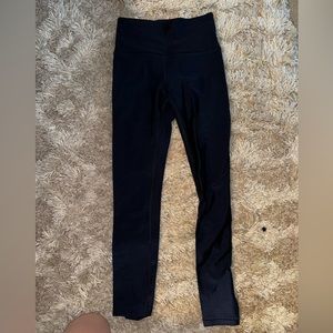 Athleta shiny navy leggings